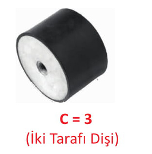 C Tipi Titreşim Takozu Pullu